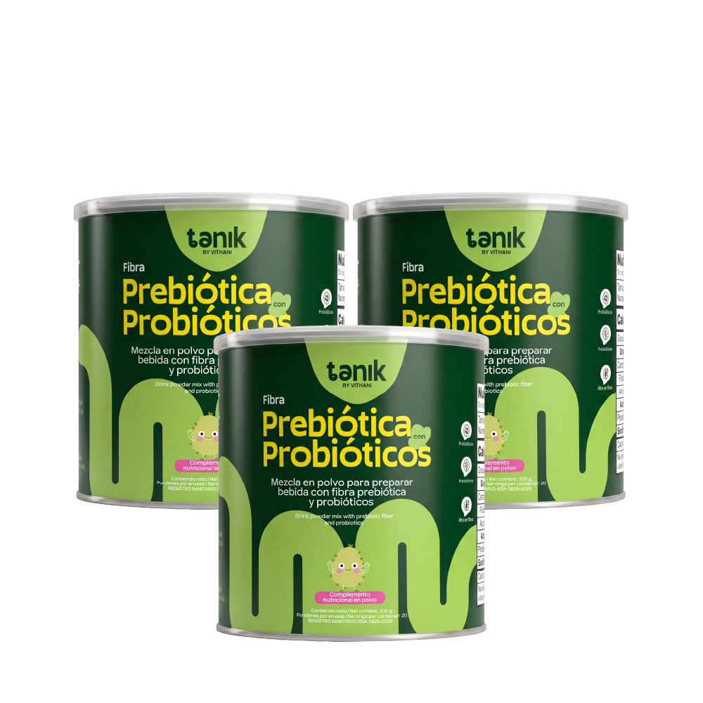 3 tarros de Fibra Prebiótica Tanik